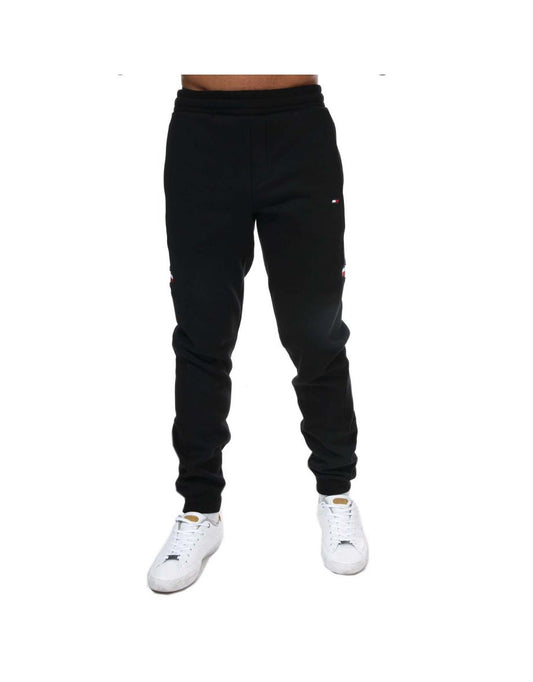 Tommy Hilfiger Tape Fleece Sweatpants Uomo - Nero