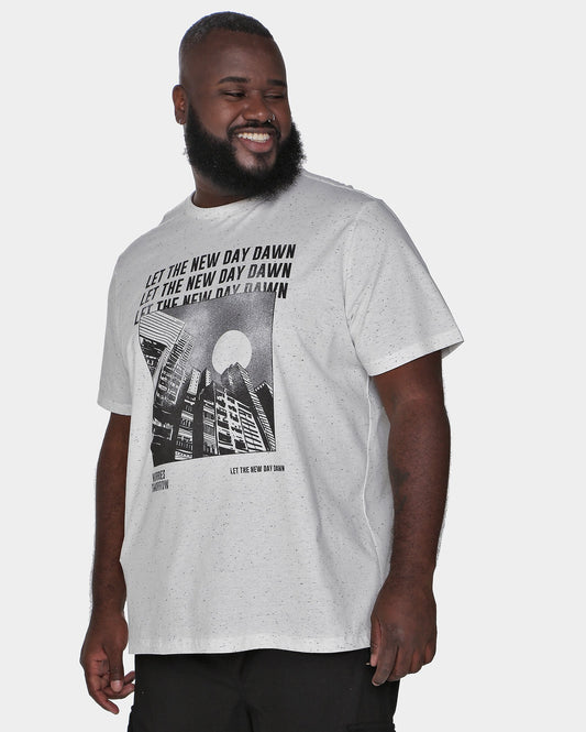 Maglietta uomo plus size a maniche corte New Day White Allman By Riachuelo