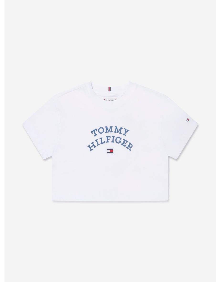 Camiseta Logotipo Bandera Blanca Niña