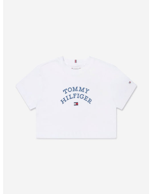 Camiseta Logotipo Bandera Blanca Niña