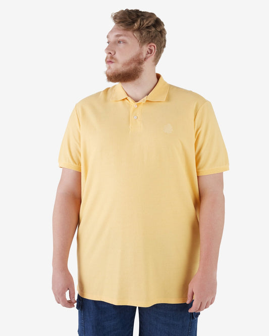 Polo Basic Piquet a manica corta Plus Size Giallo