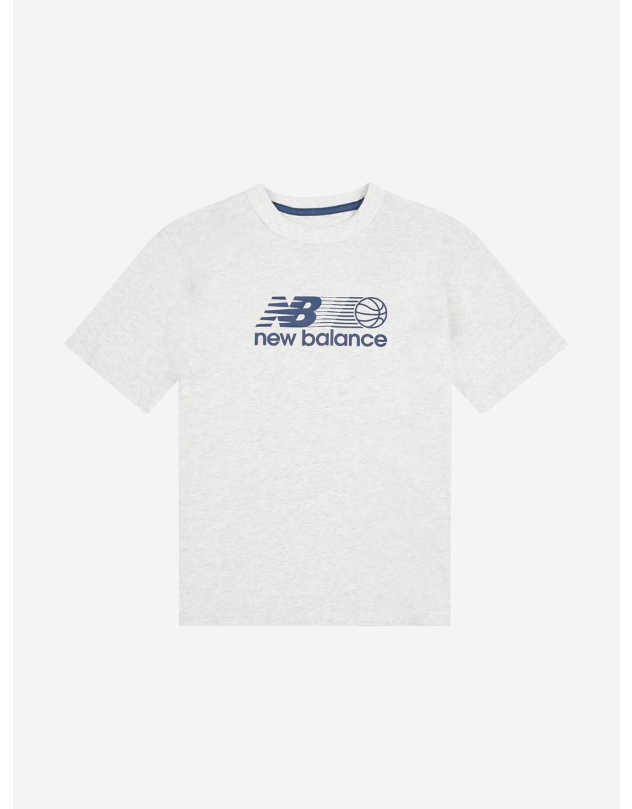 Maglietta grafica New Balance Hoops Boys in grigio