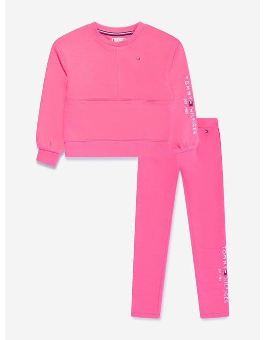 Conjunto de leggings Essential rosa para niña
