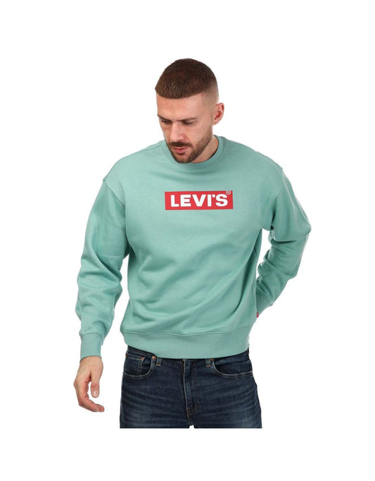 Sudadera de cuello redondo Levi's Relaxed Fit Graphic Azul para hombre