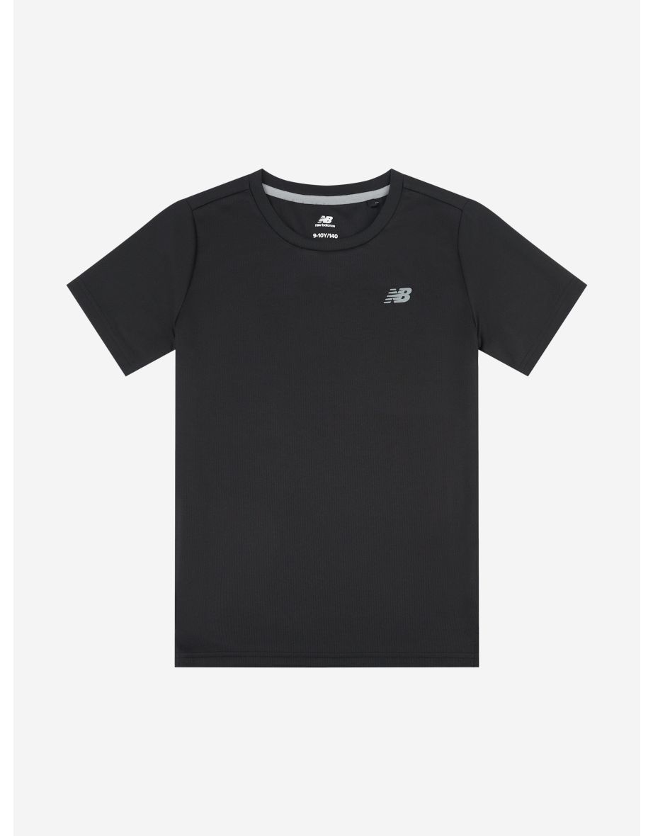 Maglietta atletica New Balance nera da ragazzo