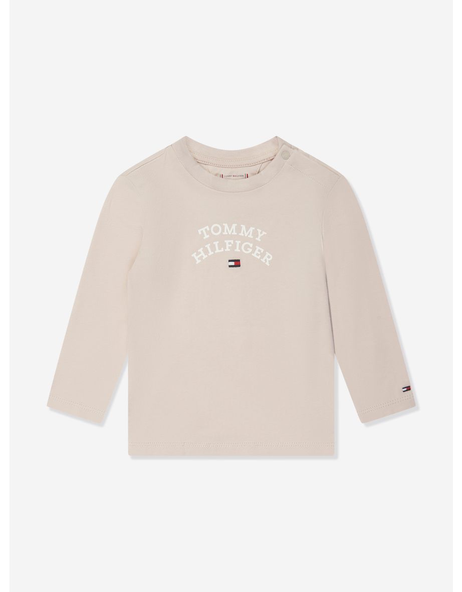 Camiseta Tommy Hilfiger Baby Flag Beige