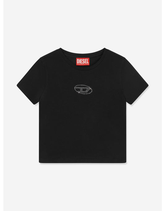Camiseta Diesel Negra Oval D Logo