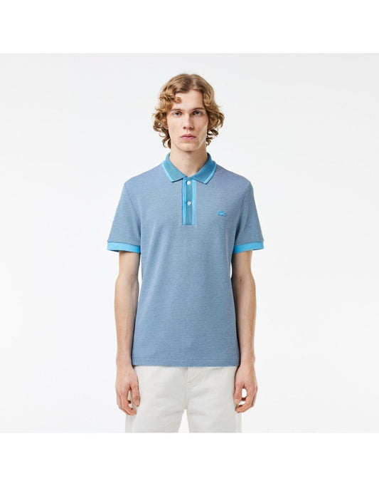 Camisa polo masculina Lacoste Regular Fit Caviar Piqué - Azul