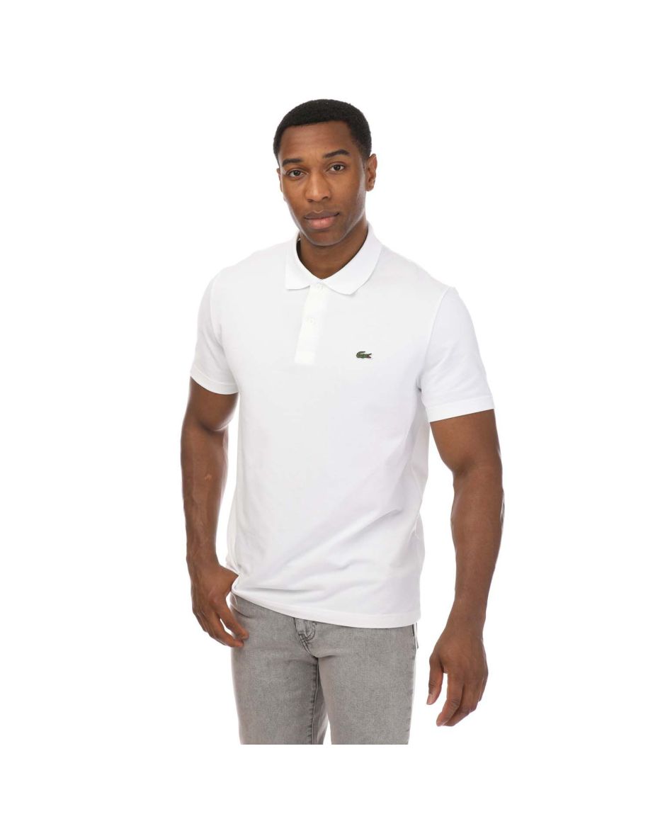 Camisa Polo Lacoste Regular Fit Masculina - Branco Mistura de poliéster