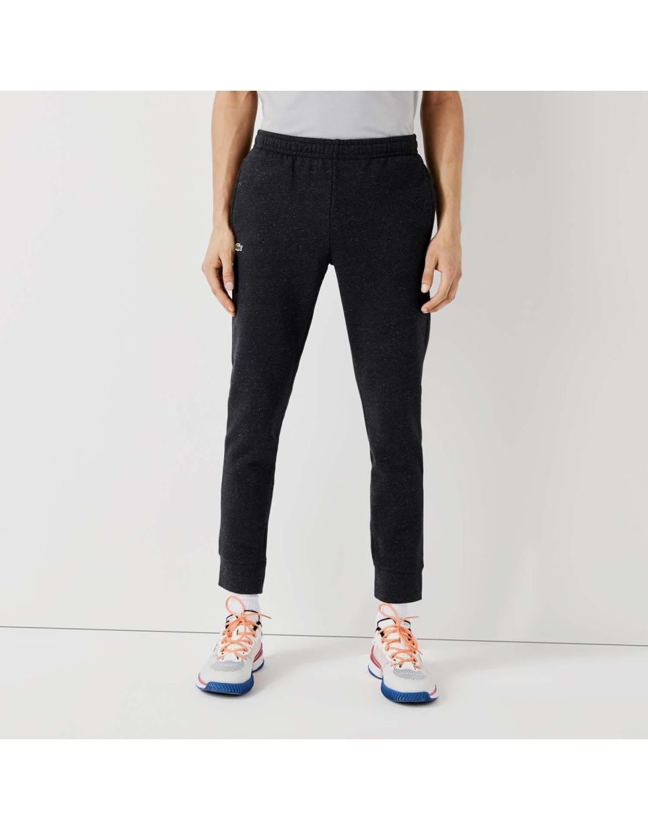 Pantaloni da tennis Lacoste Sport in cotone e pile da uomo - Nero