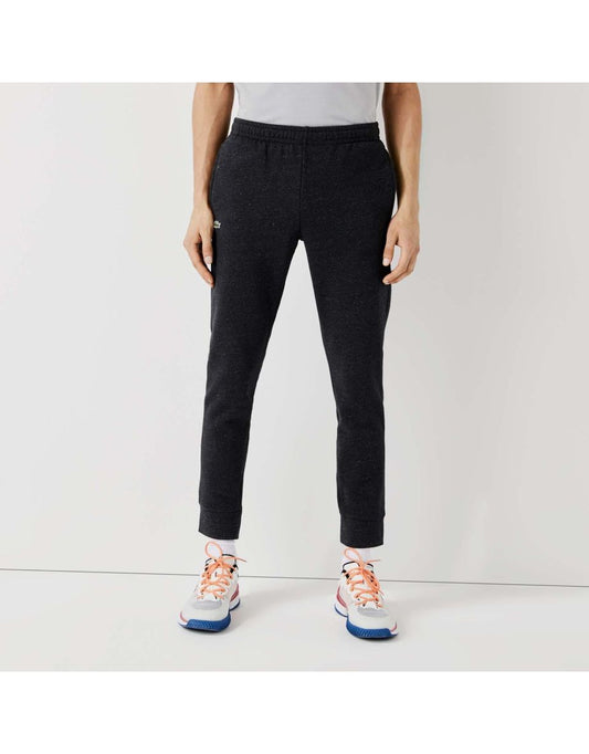 Pantaloni da tennis Lacoste Sport in cotone e pile da uomo - Nero