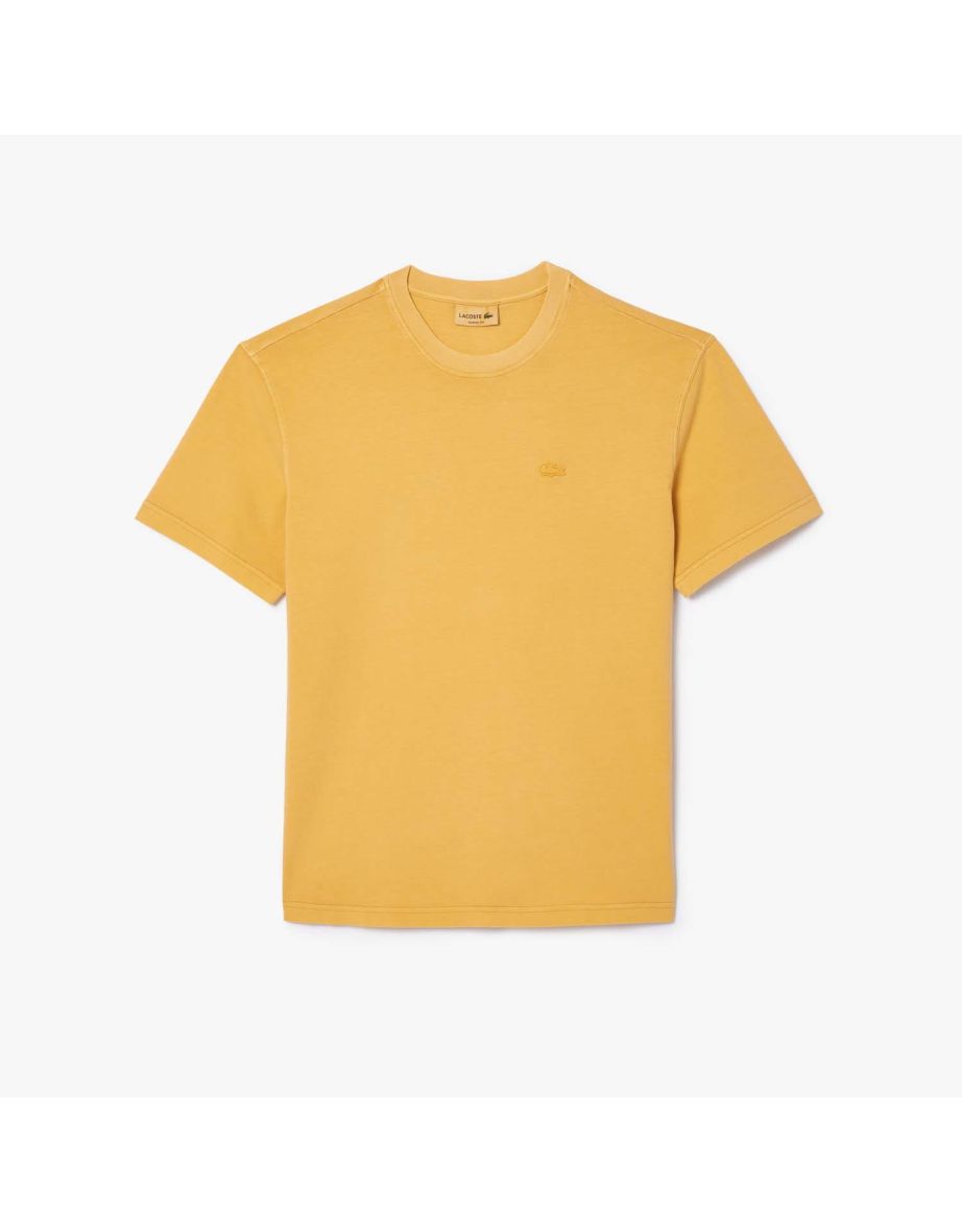 Camiseta masculina Lacoste Orange Natural Dyed Cotton