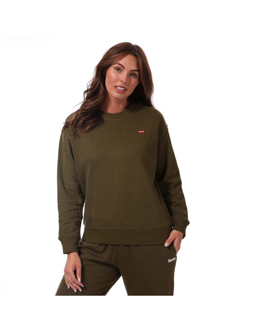 Felpa Levi's Standard girocollo da donna in verde