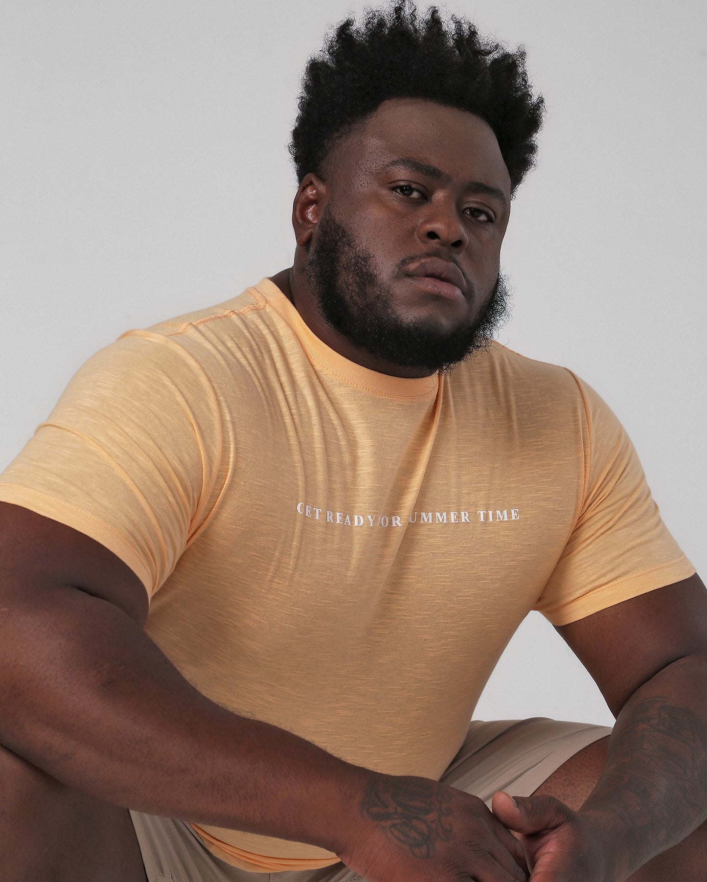 Camiseta masculina plus size laranja para o verão - Allman By Riachuelo