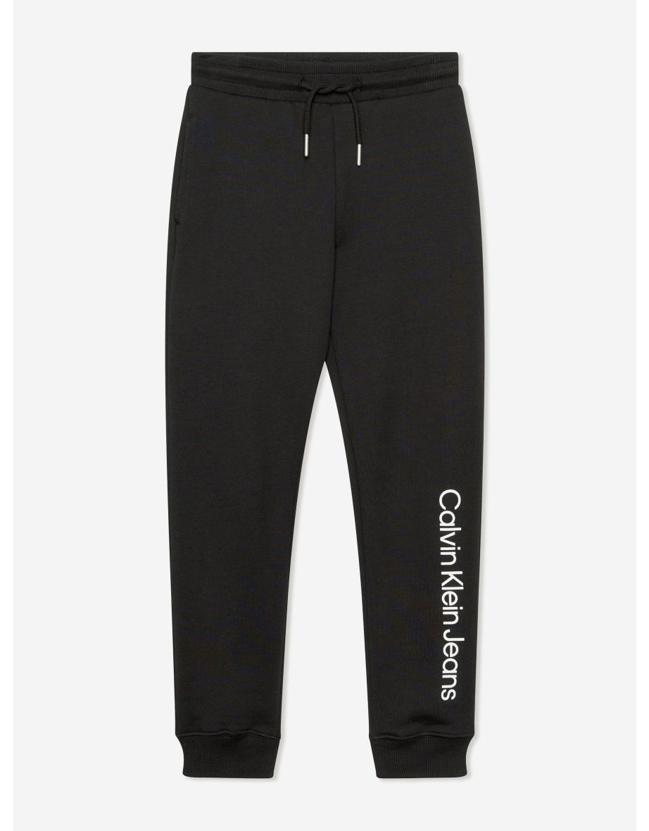 Joggers neri con logo da bambino