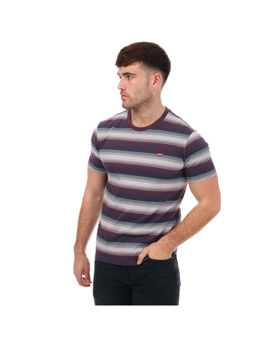 Camiseta de hombre Levi's Original Striped Housemark de color morado