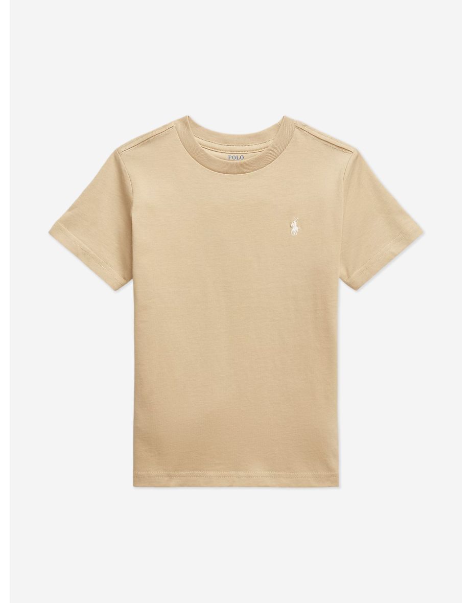 Boys' Beige Logo T-Shirt