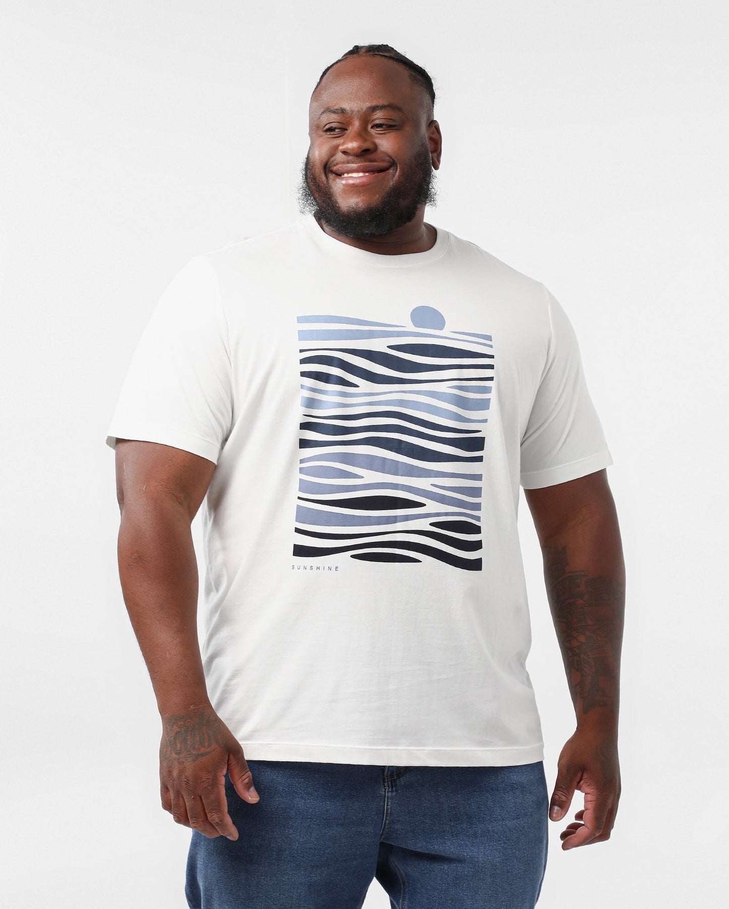 Camiseta masculina plus size White Wave | Original Plus da Riachuelo