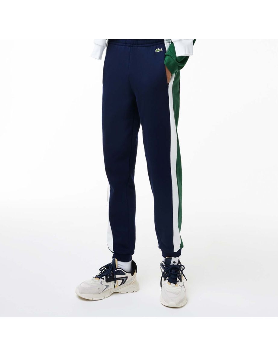 Joggers da allenamento Lacoste da uomo in pile spazzolato tagliato e cucito