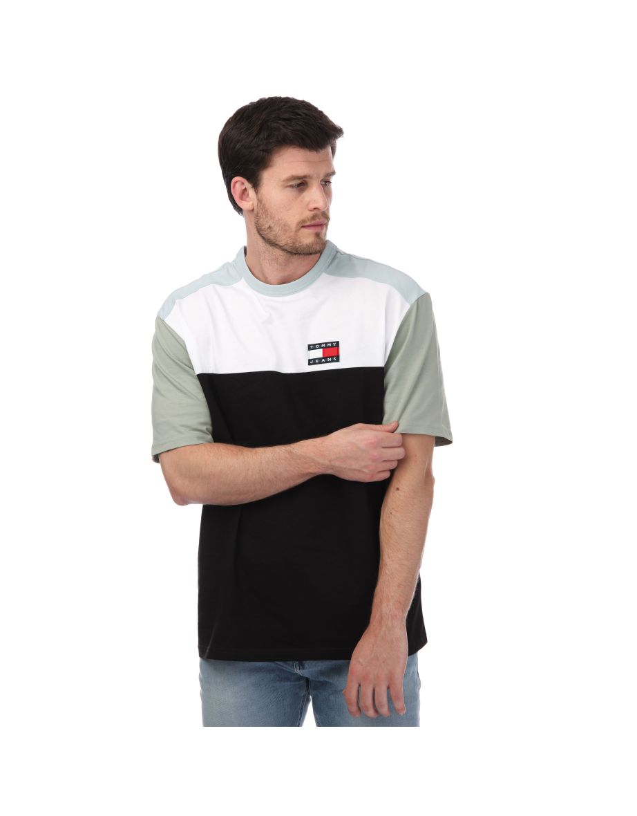 Camiseta de hombre Tommy Hilfiger Badge Color-Blocked Negra