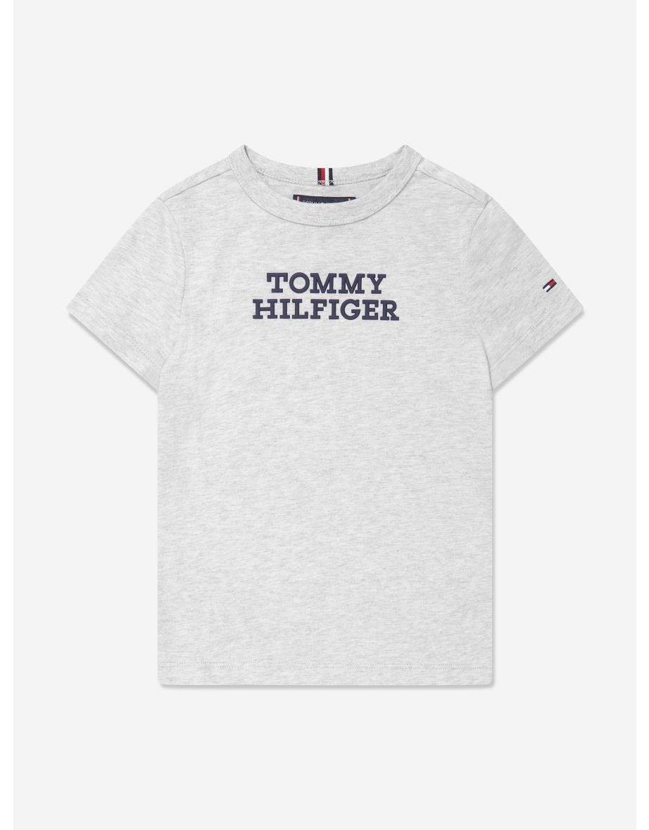 Maglietta con logo grigia da ragazzo