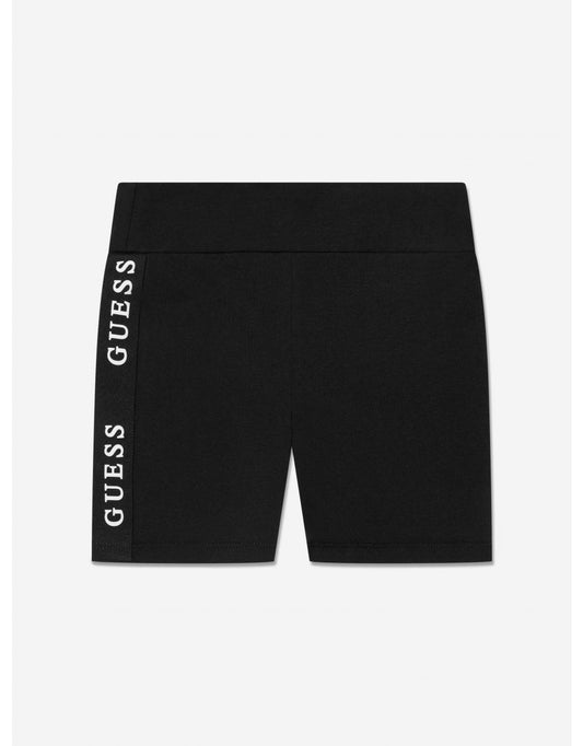 Pantaloncini da ciclismo da ragazza con logo nero