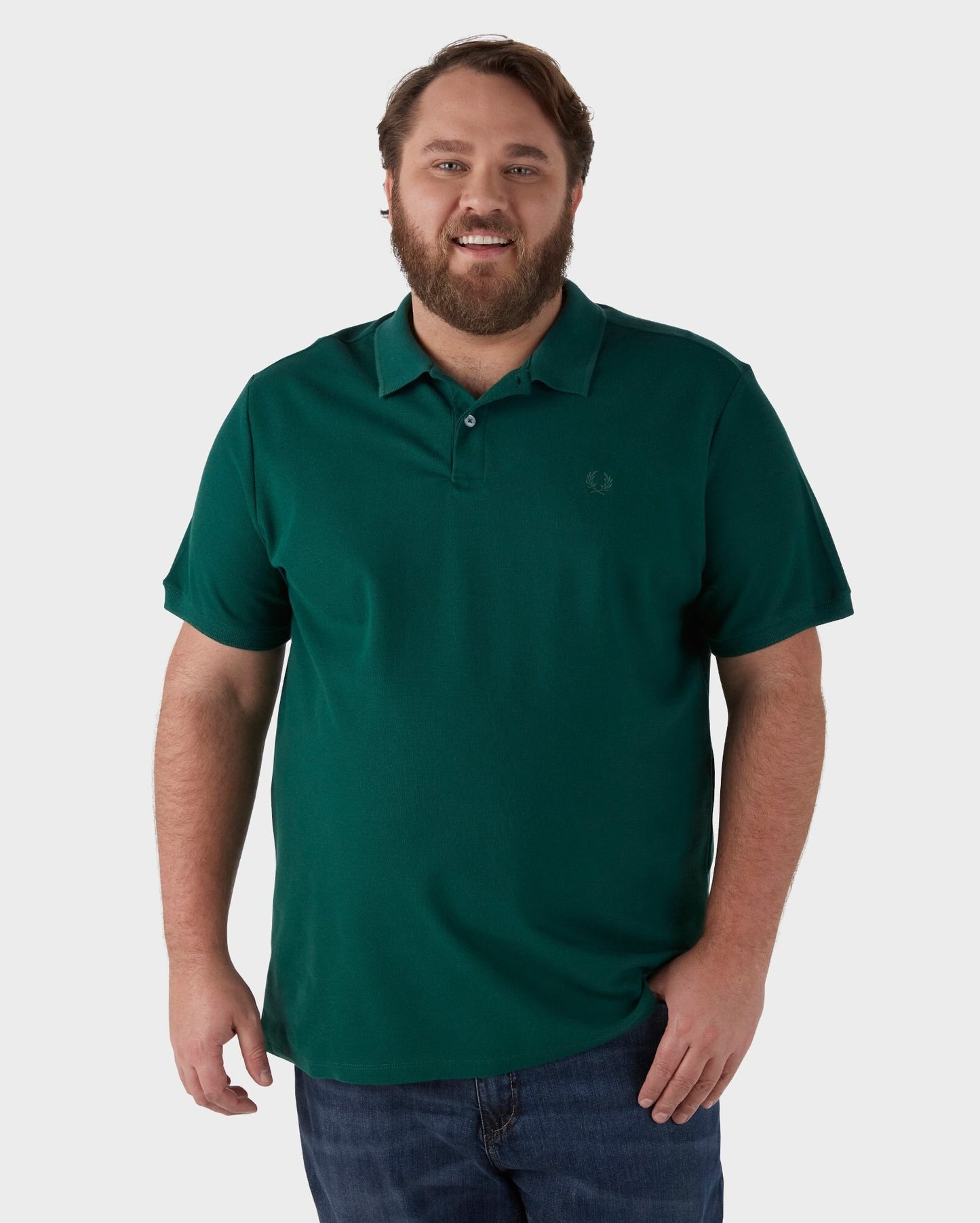 Polo Legacy Uomo Plus Size Regular Fit Ricamata Verde | Pool Basics