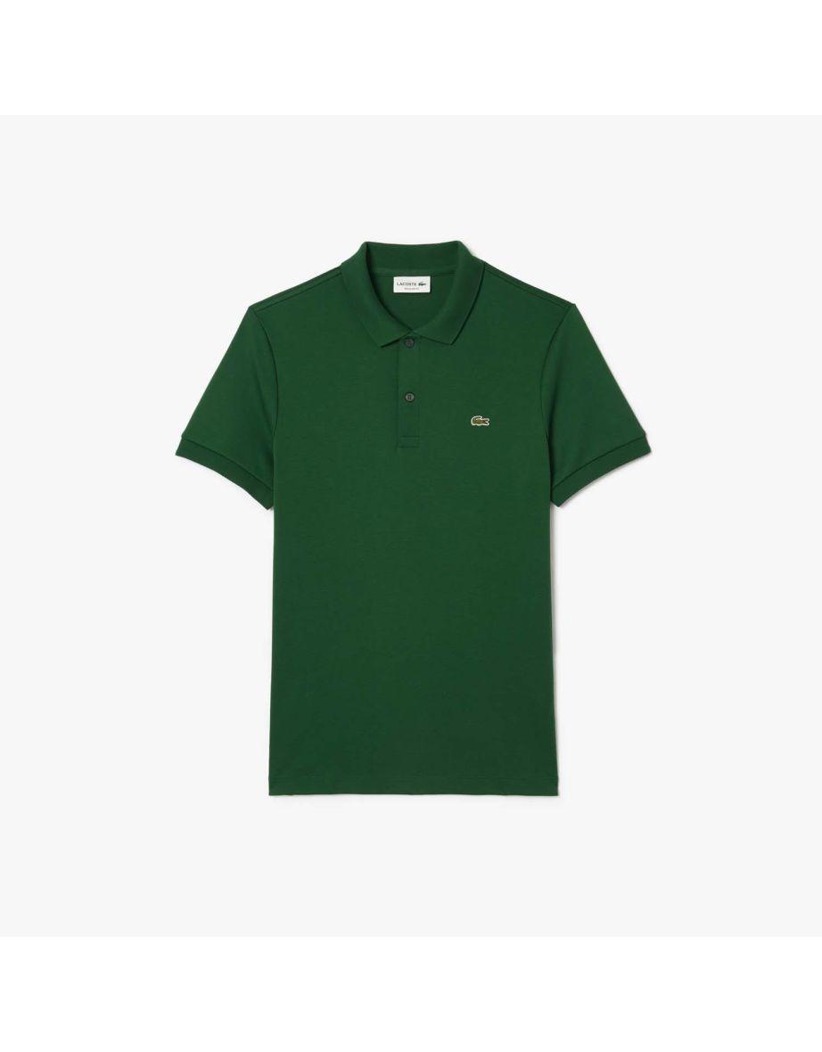 Camisa polo masculina Lacoste de algodão Pima de ajuste regular em verde