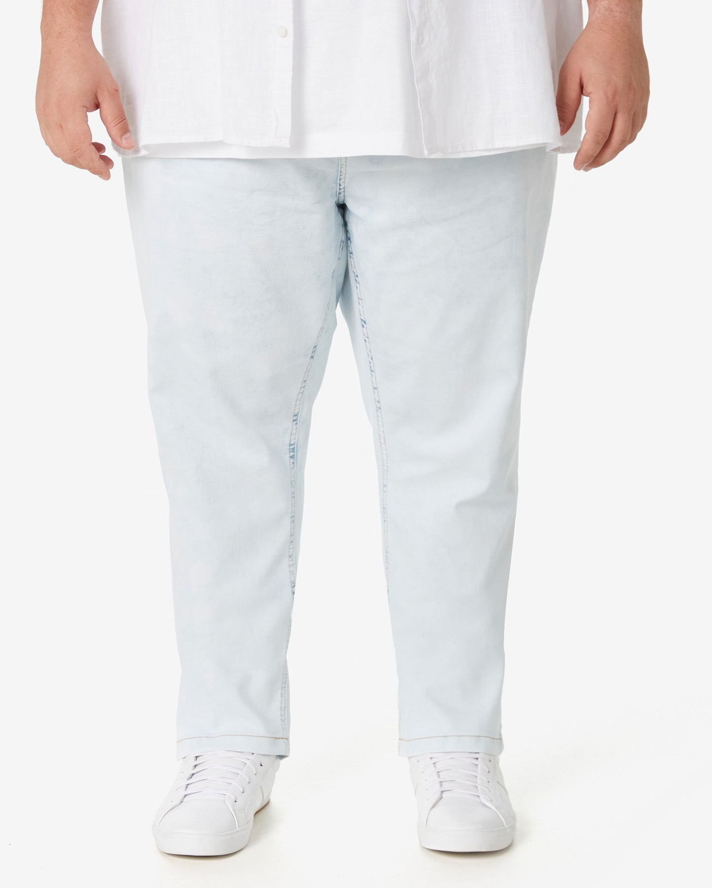 Jeans Plus Size Slim da uomo in denim con lavaggio chiaro di Allman per Riachuelo