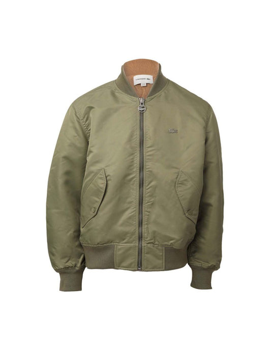 Jaqueta Bomber Lacoste Reversível Colorblock Masculina em Verde