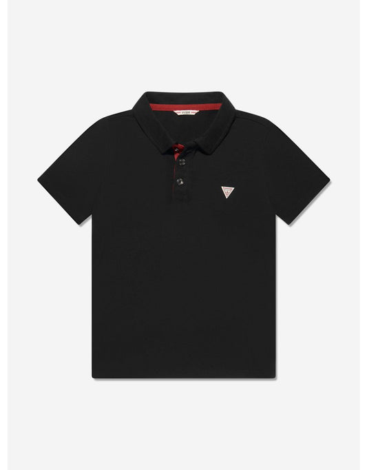 Boys' Black Logo Polo Shirt