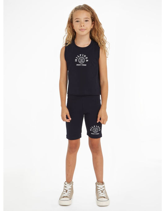 Set di pantaloncini Varsity da ragazza in Navy