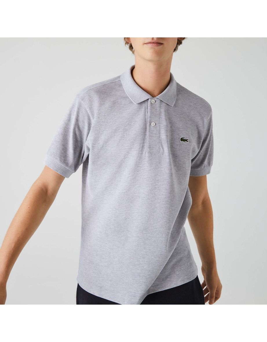 L1264 Camisa polo de algodão piquê de ajuste regular