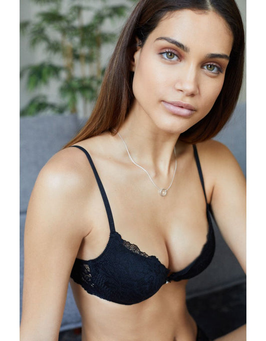 Splendido reggiseno push-up in pizzo nero