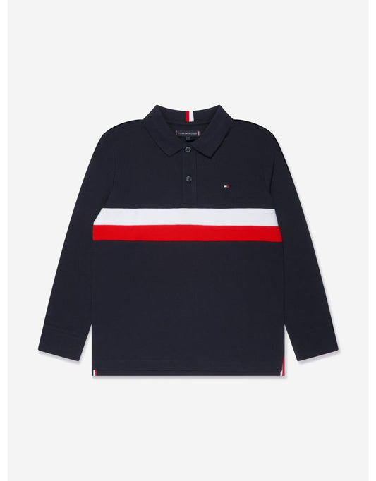 Camisa polo Colorblock Navy para meninos