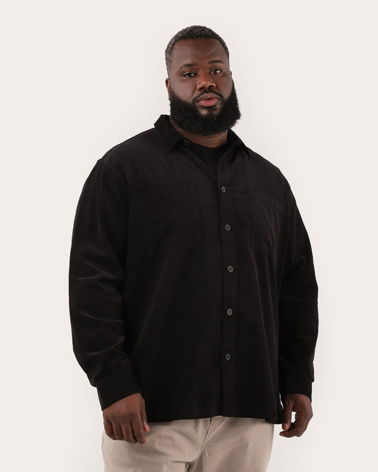Camiseta masculina plus size com bolso frontal - Preta | Original Plus da Riachuelo