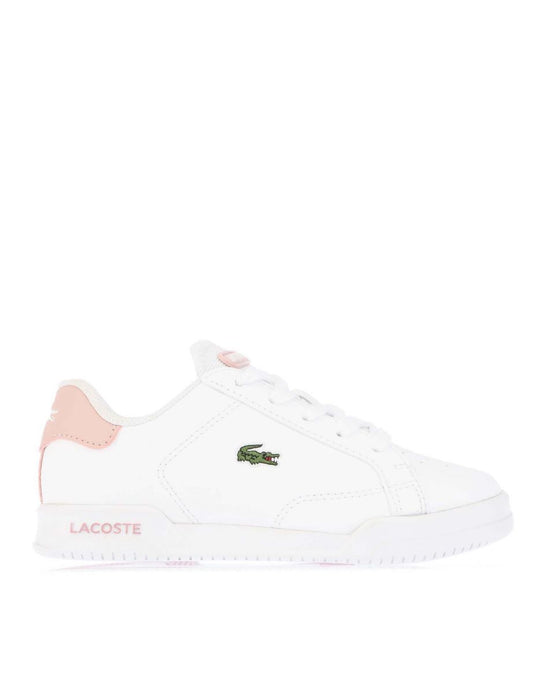 Zapatillas Lacoste Twin Serve de niña en blanco