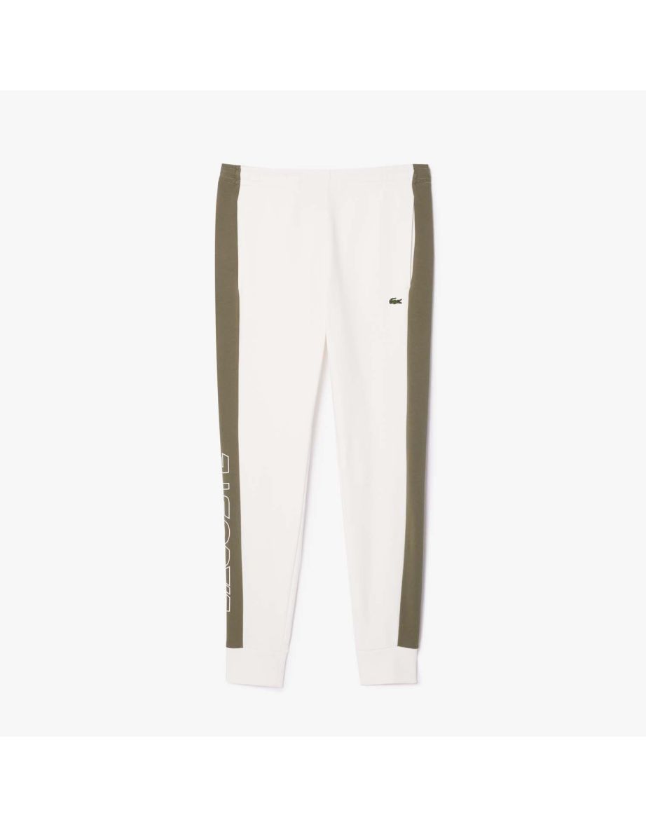 Pantaloni Lacoste Color Block da uomo in crema
