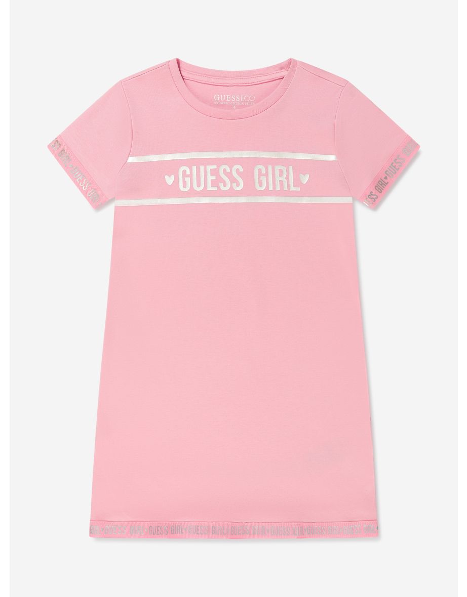 Vestito con maglietta con logo rosa da bambina