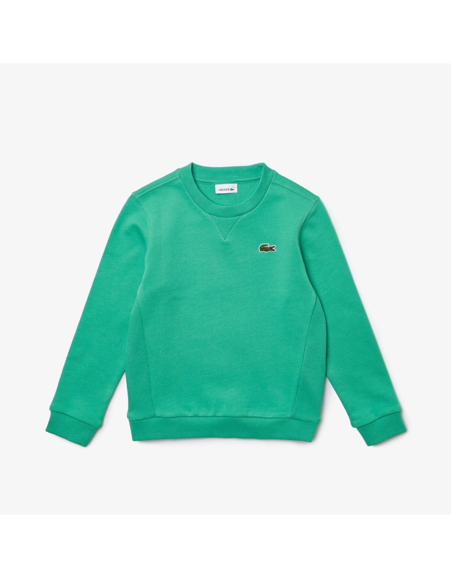Boy's Lacoste Juniors Green Cotton Fleece Sweatshirt