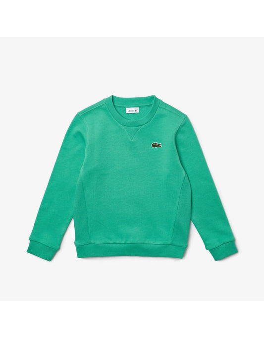 Boy's Lacoste Juniors Green Cotton Fleece Sweatshirt