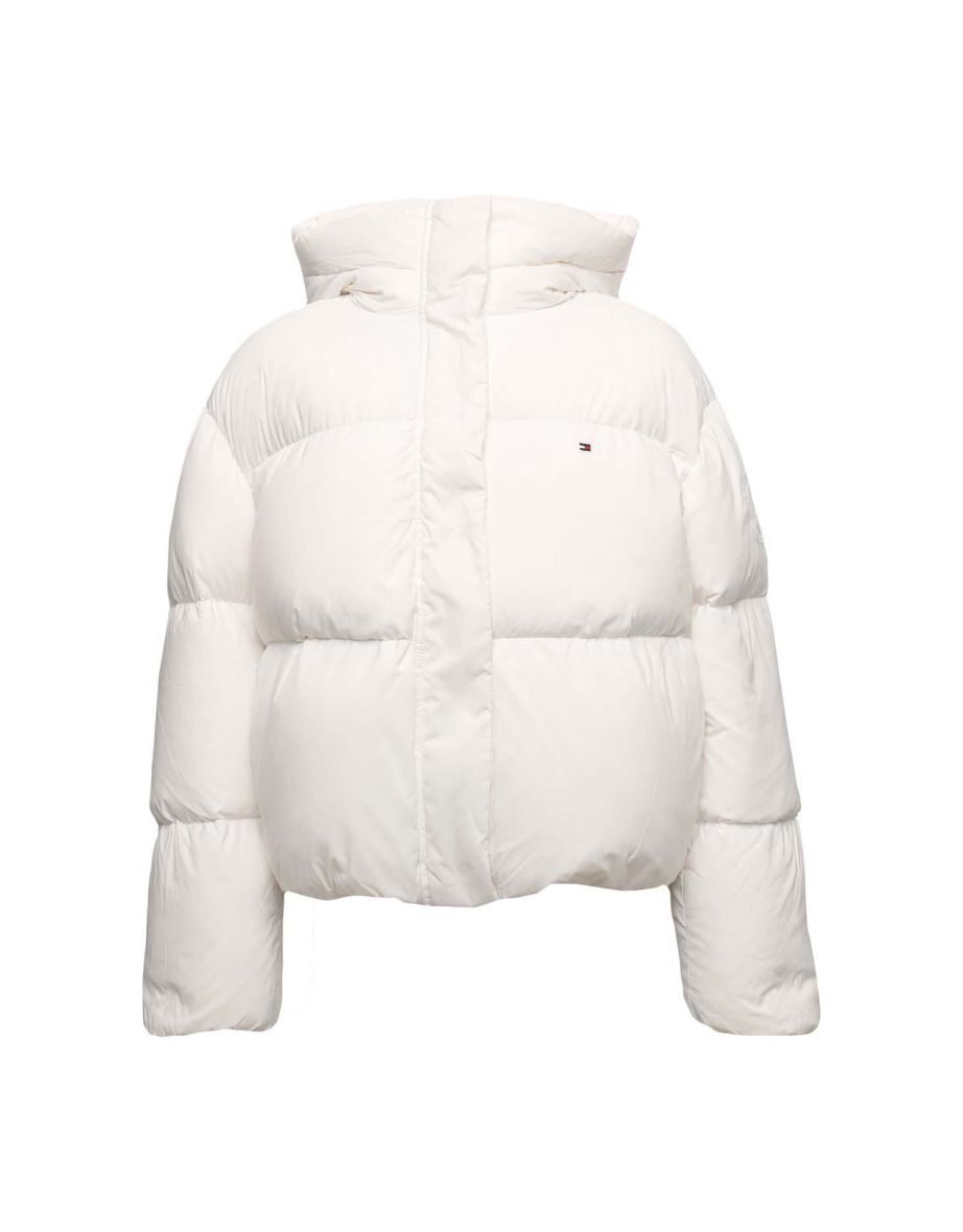 Piumino da donna in nylon bianco di Tommy Hilfiger