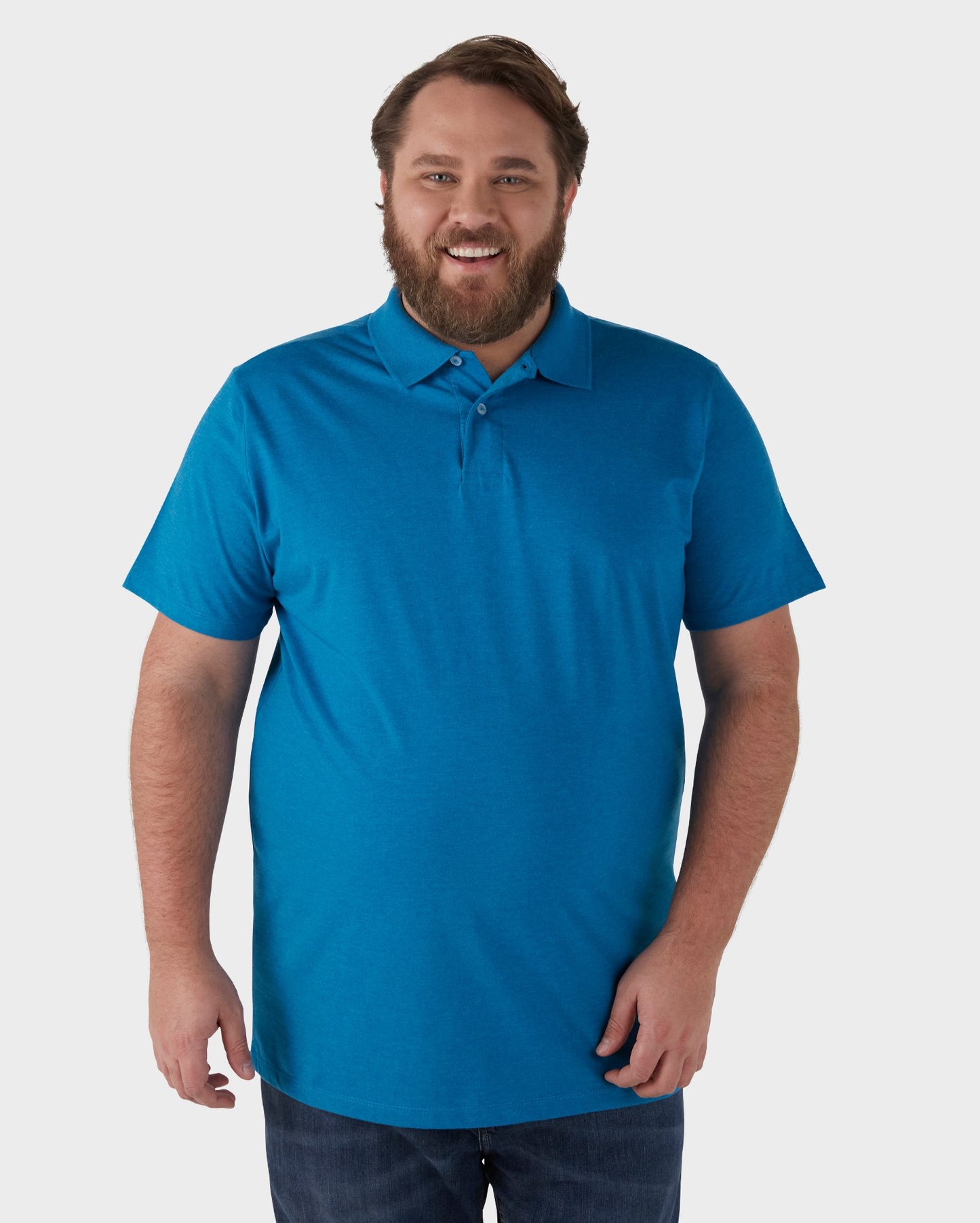 Polo Basic Plus Size - Blu