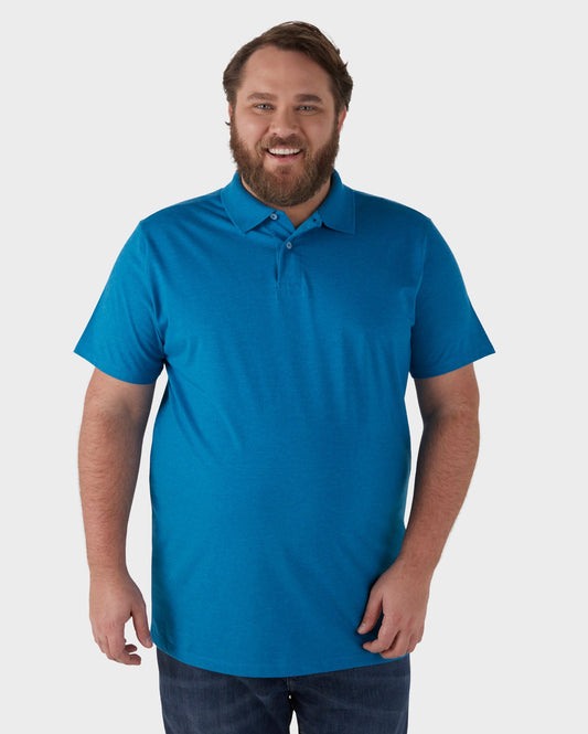 Polo Basic Plus Size - Blu