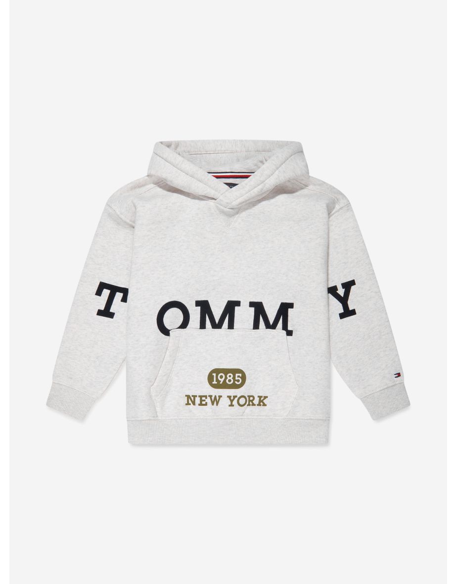 Boys' Grey Logo Hoodie