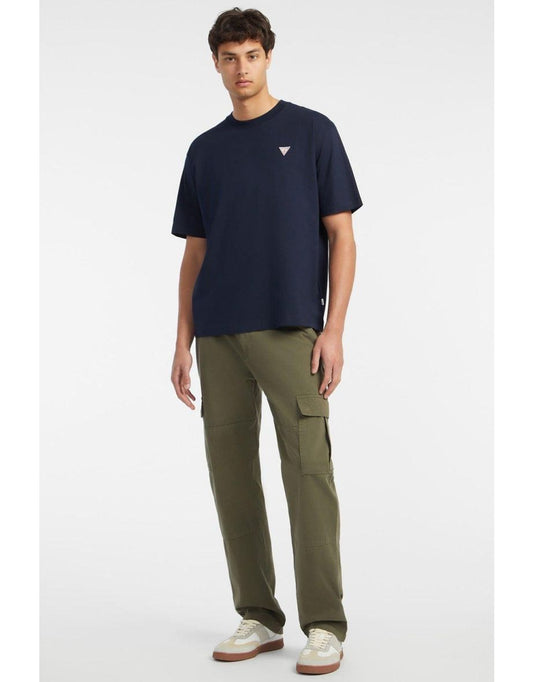 Camiseta com logotipo da Guess em azul-marinho