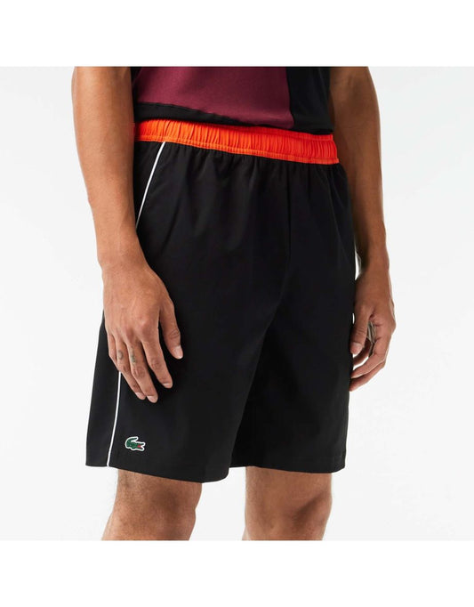 Pantaloncini da tennis Lacoste da uomo in tessuto riciclato elasticizzato