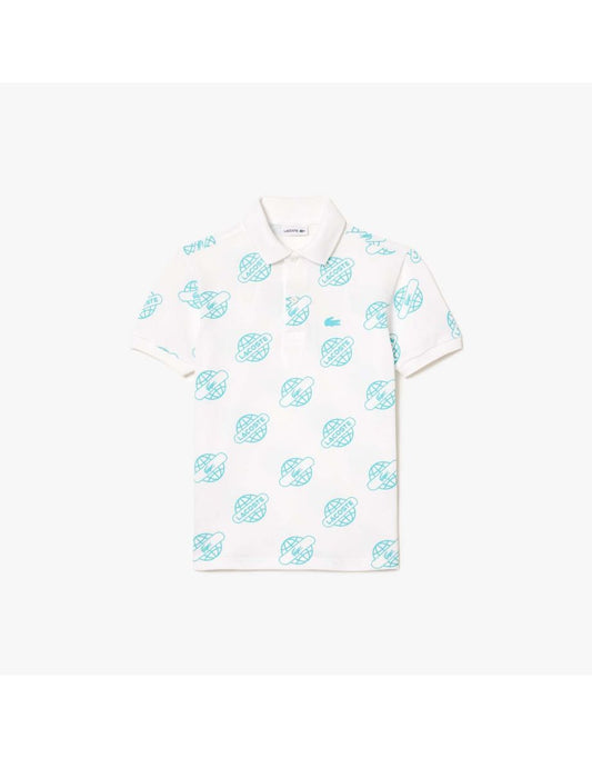 Polo Lacoste Juniors da bambino in cotone con stampa piqué in vari colori