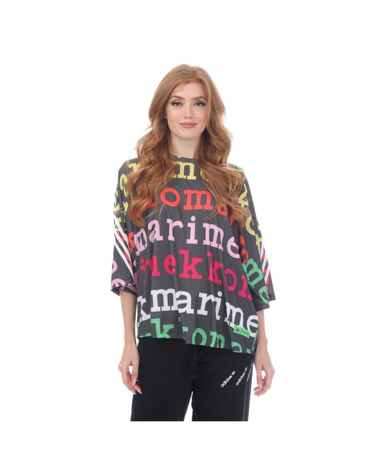 Camiseta adidas Marimekko Negra (Tallas Grandes), Mujer