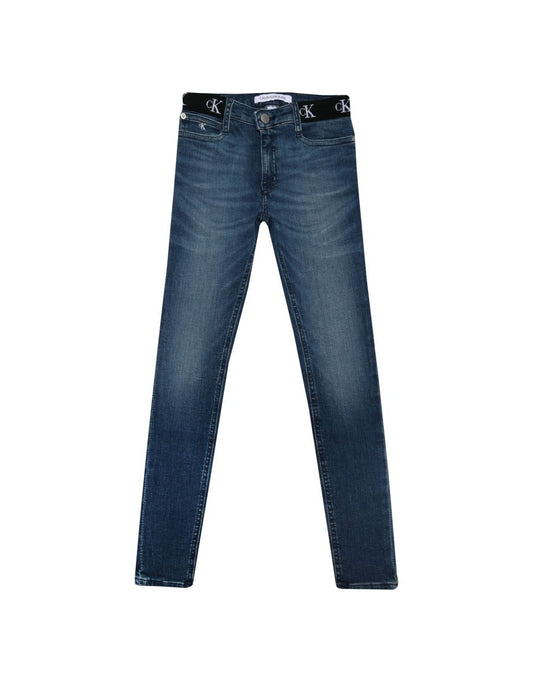 Vaqueros pitillo de niña Calvin Klein en azul